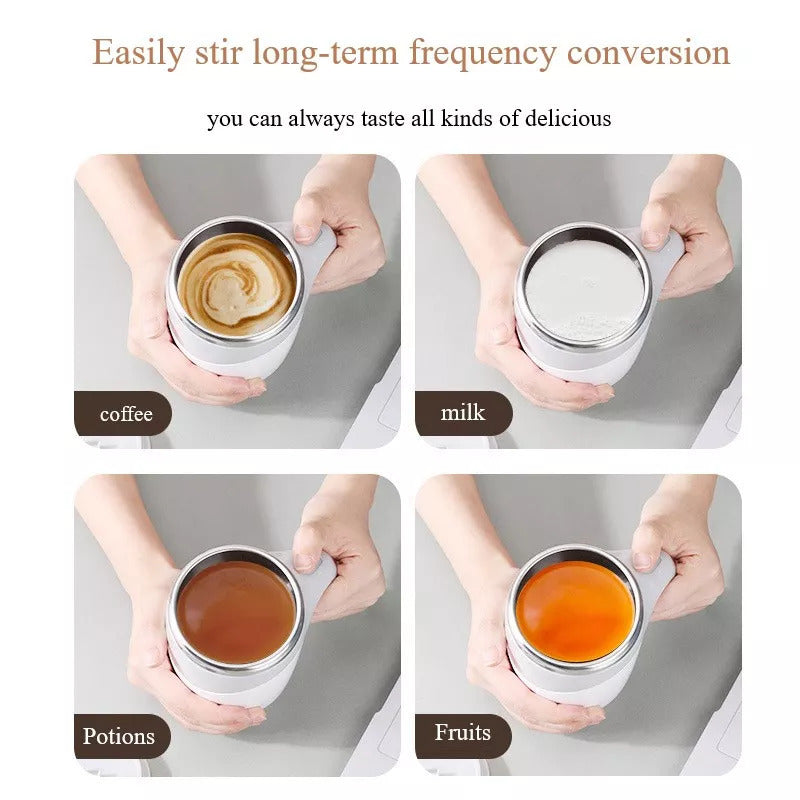 Rechargeable Self-Stirring Mug – Magnetic Auto Mixer Cup