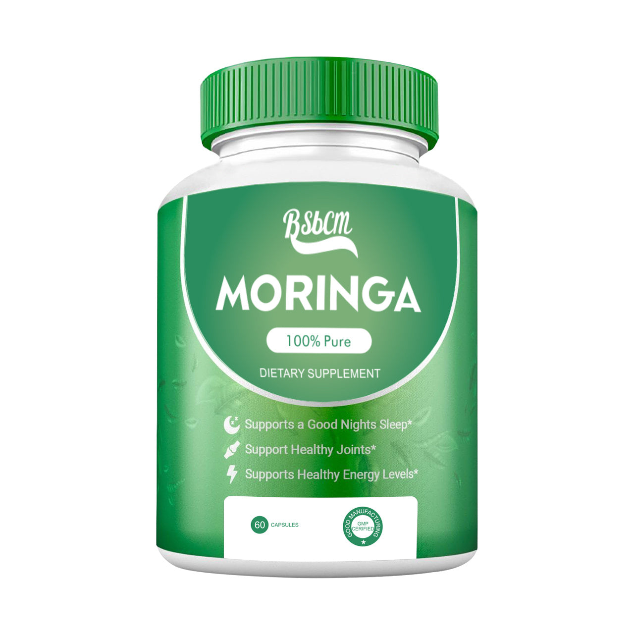 Moringa Capsules – Natural Superfood for Energy & Wellness (60 Count)