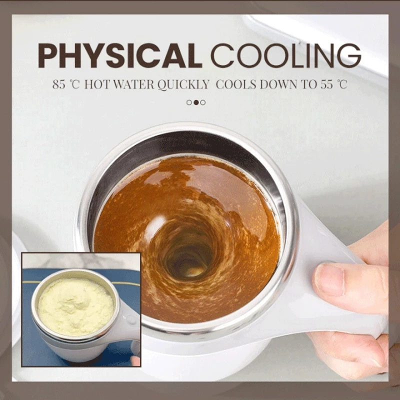 Rechargeable Self-Stirring Mug – Magnetic Auto Mixer Cup