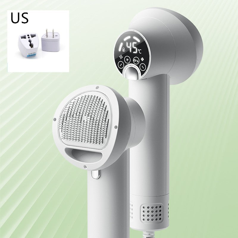 Smart Pet Hair Dryer & Comb – Silent Grooming for Dogs & Cats